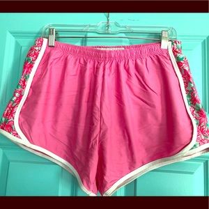 Krass & Co Pink Floral Preppy Athletic Shorts Sz L